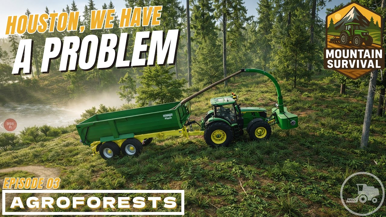 Struggling with this steep incline! | Mountain Survival on AgroForests - Farming Simulator 25