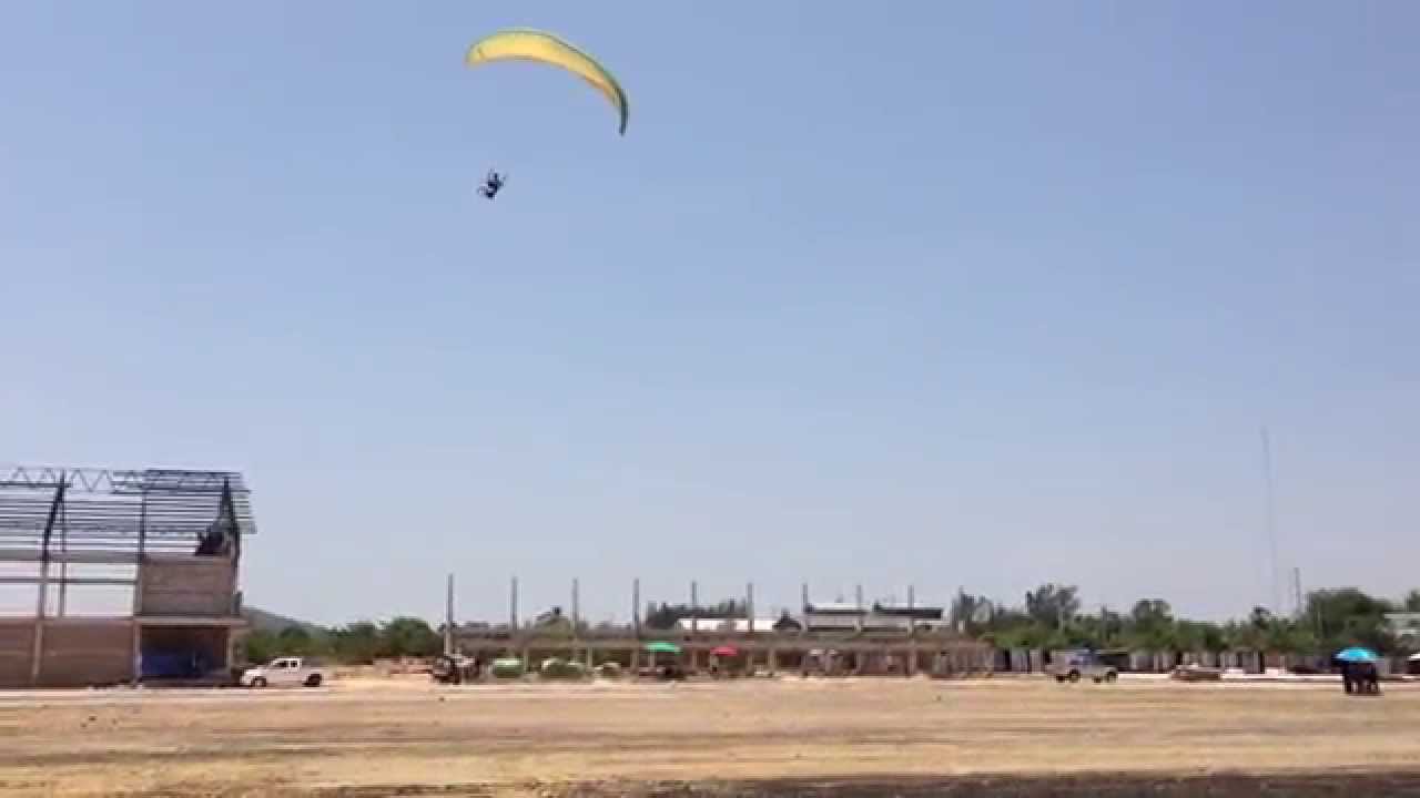 Paragliding Accuracy World Cup 2013 (Thailand) - Sheung Guang-Qiang - 1st Trial flight - 2 May, 2013