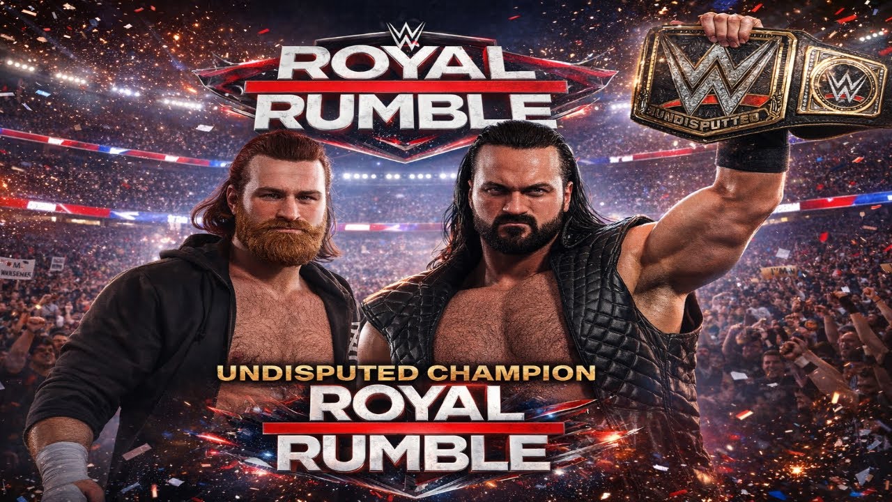 Drew McIntyre vs Sami Zayn – Undisputed Championship Match Royal Rumble Wwe2k25 