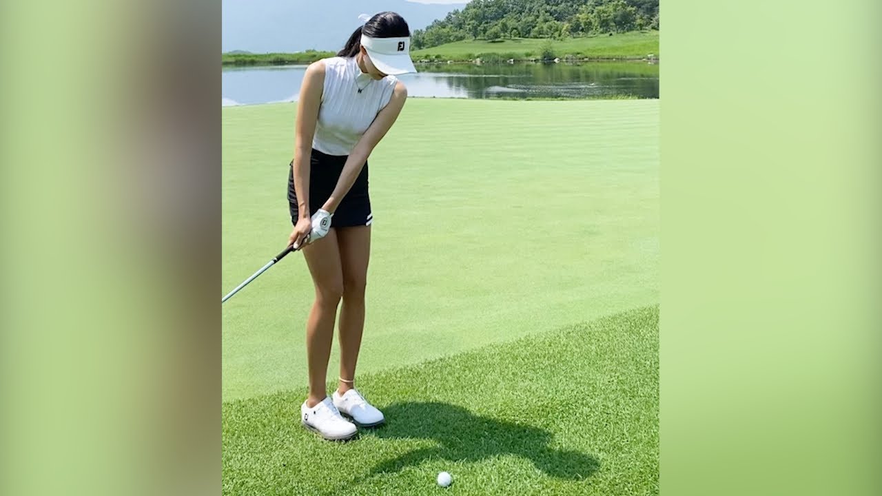 Взгляните на красивый даунсвинг профи KLPGA Ан Гын Ён !! Golf Basic Swing!