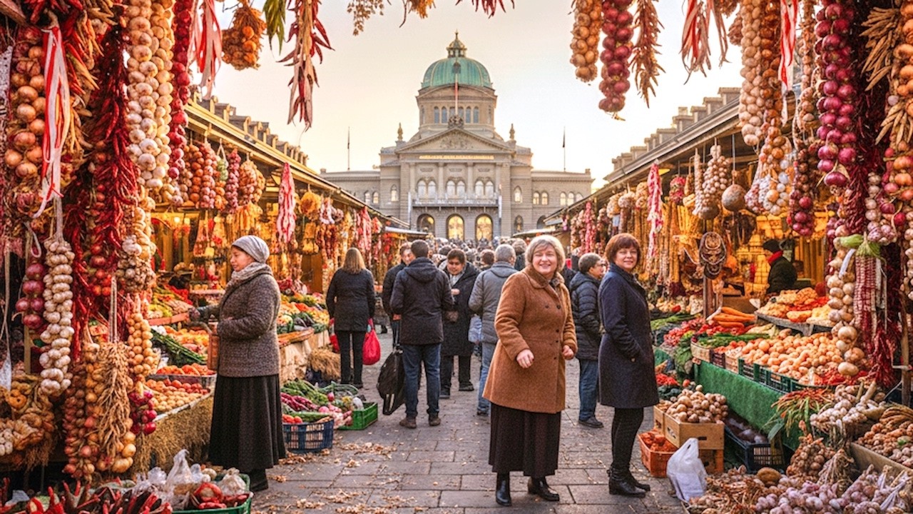 Самый странный рынок Швейцарии? 🧅 Экскурсия по луковому рынку в Берне 🇨🇭 Зибелемярит