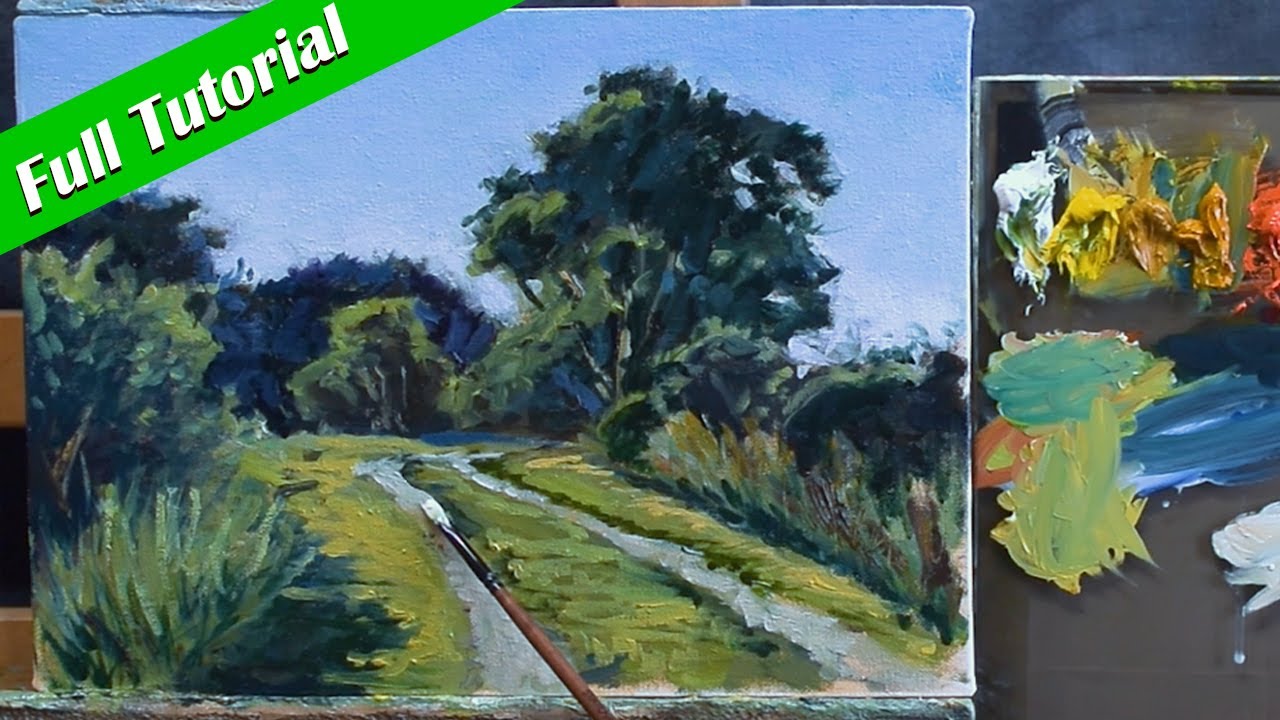 Simple Landscape for Beginners | Oil Painting Lesson