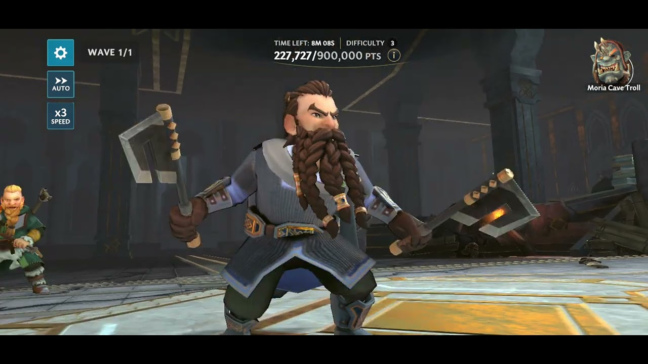 Dwarves+Legolas vs Cave Troll : Chapter 2 Mines of Moria Raid - LotR Heroes of Middle-Earth