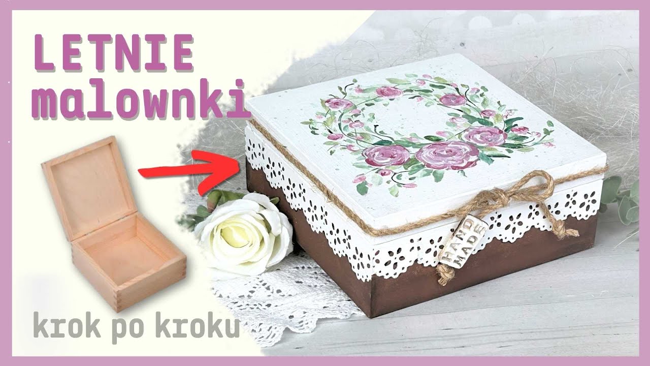 Pudełko malowane róże No. 1029