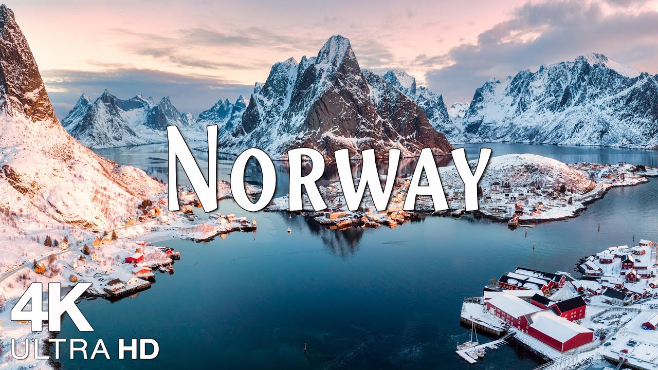 Winter in Norway 4K 🎄 Stunning Snowy Fjords & Peaceful Cinematic Nature Film