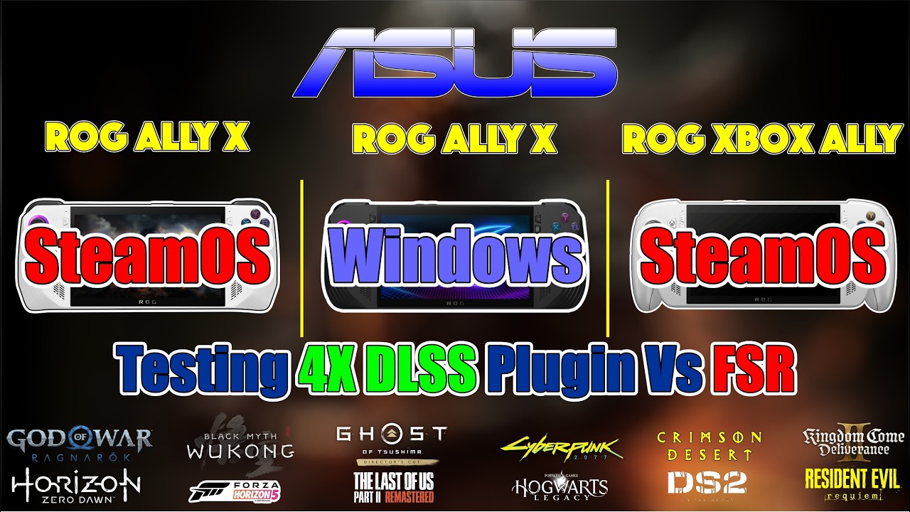 Asus Rog Ally Vs Asus Rog Xbox Ally | Steam OS Vs Window | Test 12 Game TPD 15W