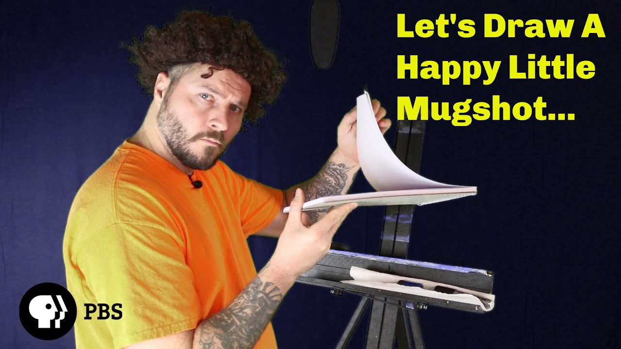 Prison ASMR BOB ROSS Drawing Mugshots (QUITELY)