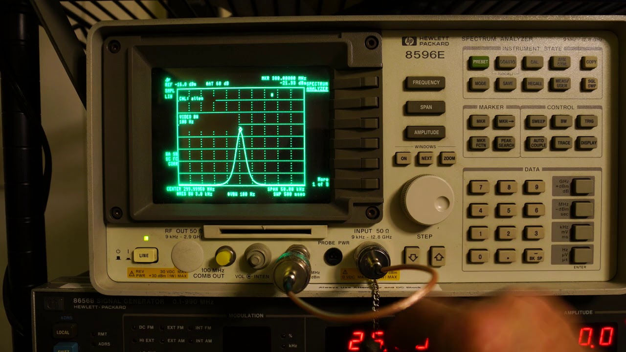 HP 8596E Spectrum Analyzer Frequency & Amplitude Self Calibration After Dead Battery