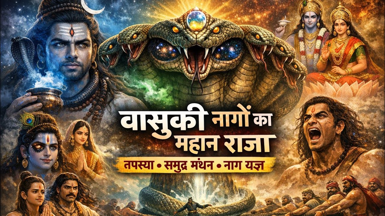 वासुकी: शिव भक्त नागों का राजा || Vasuki – Naagon Ka Mahan Raja | Samudra Manthan Ki Adbhut Katha