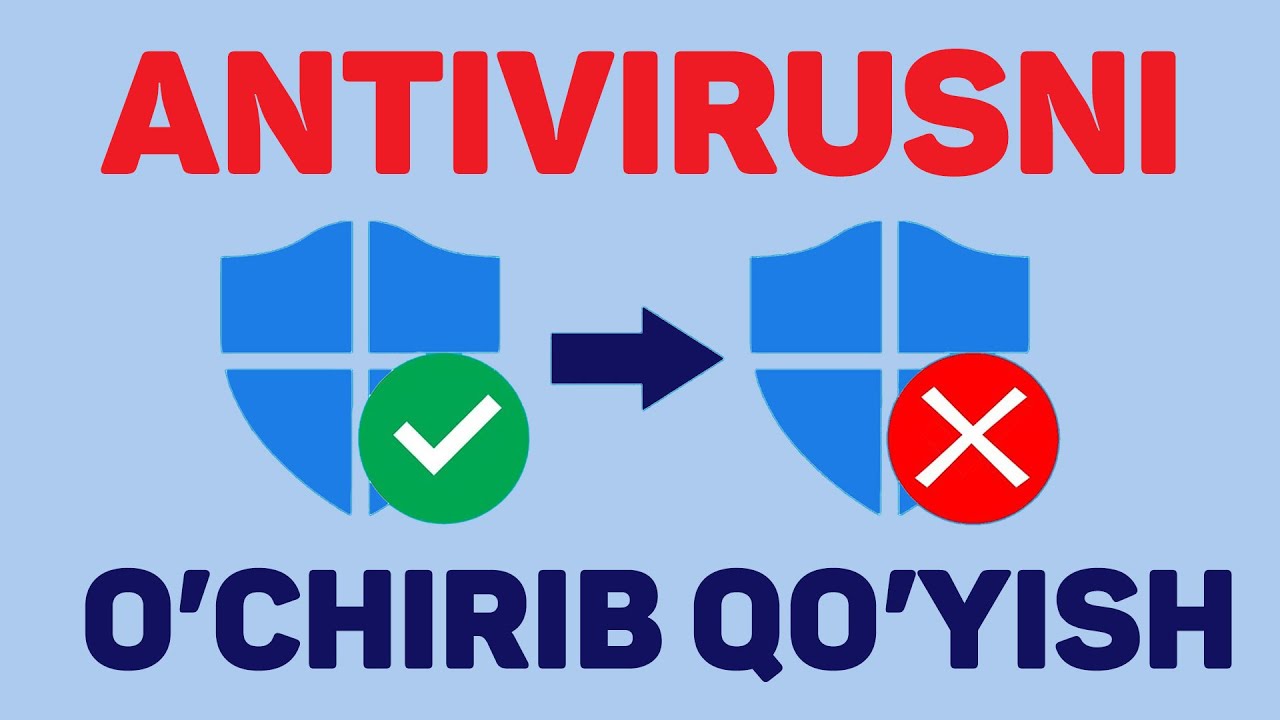 ANTIVIRUSNI O'CHIRIB QO'YISH WINDOWS 11 | WINDOWS 10