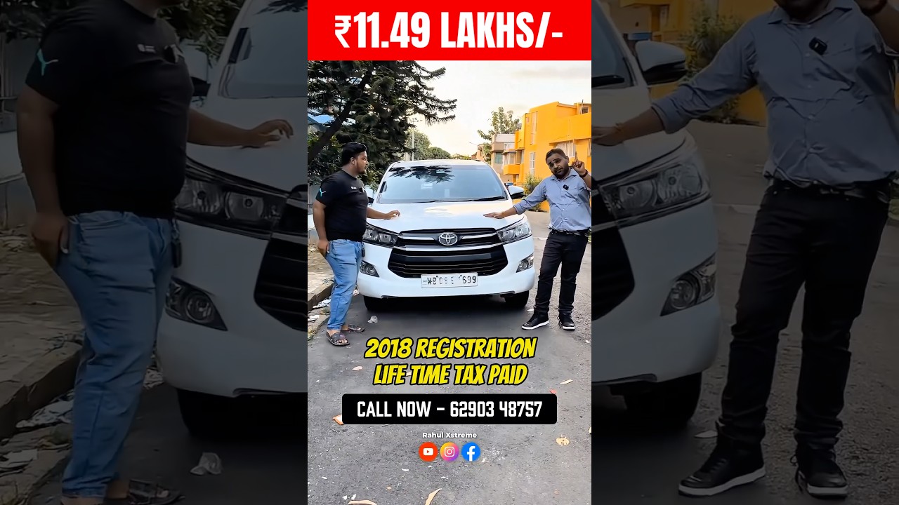 Innova Crysta Life Time Tax ₹11.49 Lakhs/- #rahulxstreme #youtubeshorts