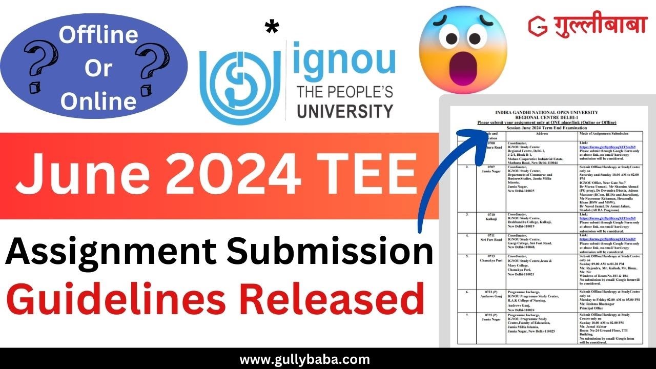 IGNOU Assignment Submission New Guidelines June 2024 || IGNOU June 2024 Assignment Kaise Submit Hoge