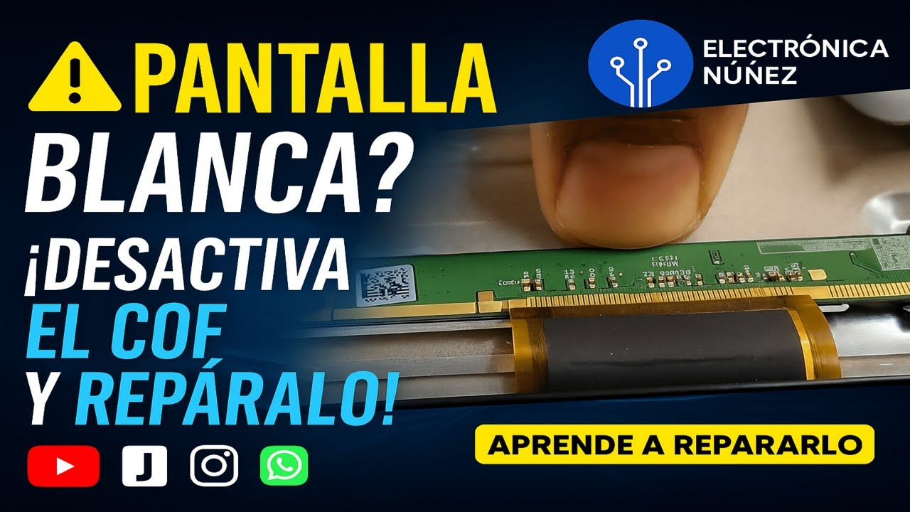 👉 TV RCA CON PANTALLA BLANCA 😱 ¡DESACTIVA EL CHIP COF Y SOLUCIONA! 📌