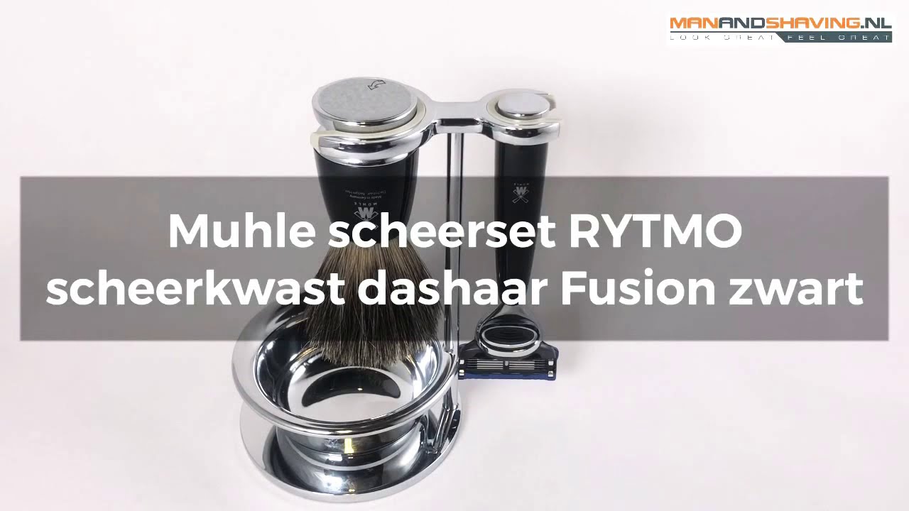 Muhle scheerset RYTMO  scheerkwast dashaar Fusion zwart