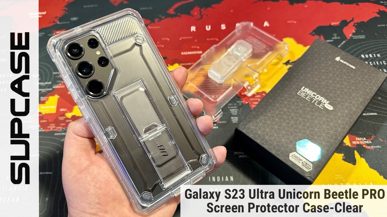 SUPCASE - Samsung Galaxy S23 Ultra Unicorn Beetle PRO Screen Protector Case-Clear