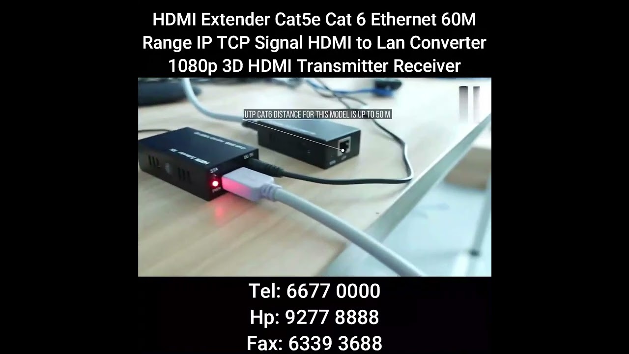 HDMI Extender Cat5e Cat 6 Ethernet 60M Range IP TCP Signal HDMI to Lan Converter 1080p 3D HDMI