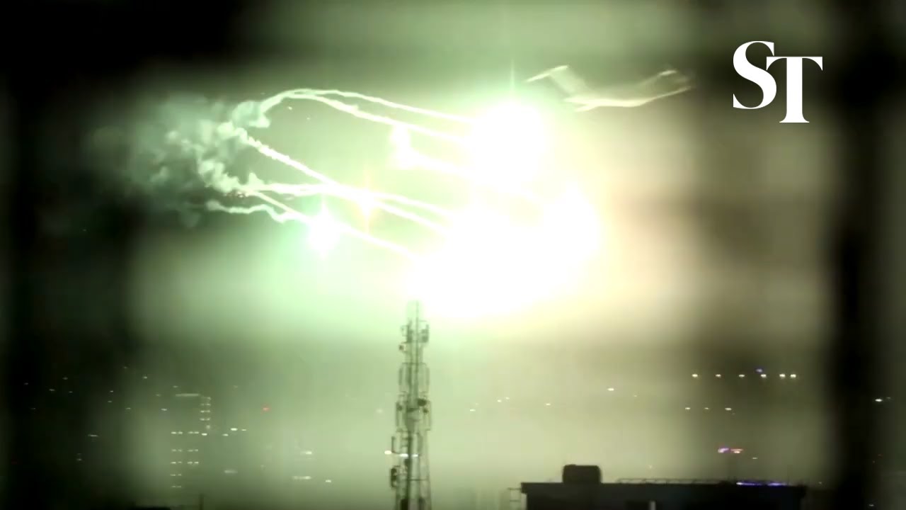 Fireworks, flares surround final flight out of Kabul