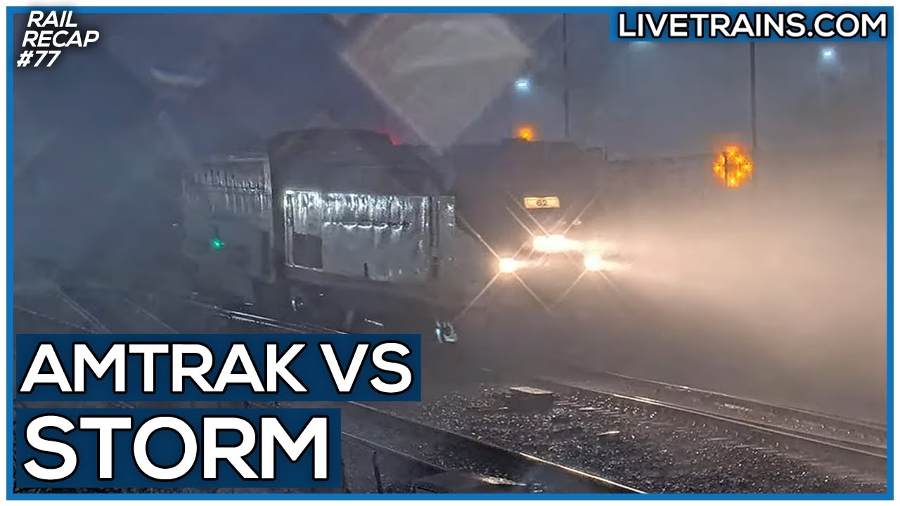 AMTRAK CAUGHT IN INSANE THUNDERSTORM + WHY! People IGNORE Moving Train | LIVE Trains RAILRECAP #77