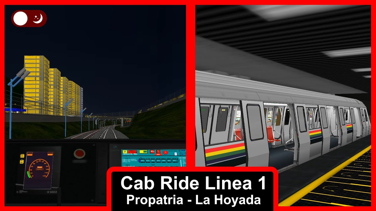 Cab Ride Metro de Caracas Línea 1 | Horario Nocturno | OpenBVE Metro de Caracas | Sney