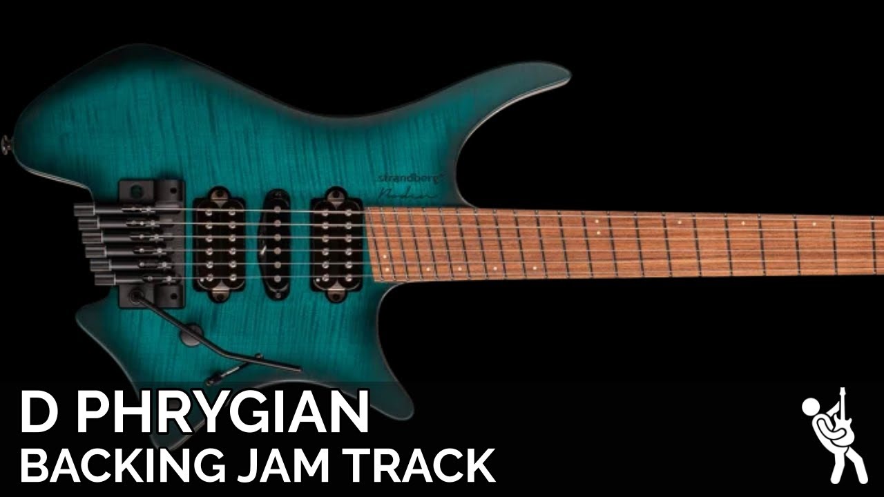 Plini Inspired Modern Atmospheric Fusion Guitar Backing Track Jam in D Phrygian / Bb Major | 95 BPM