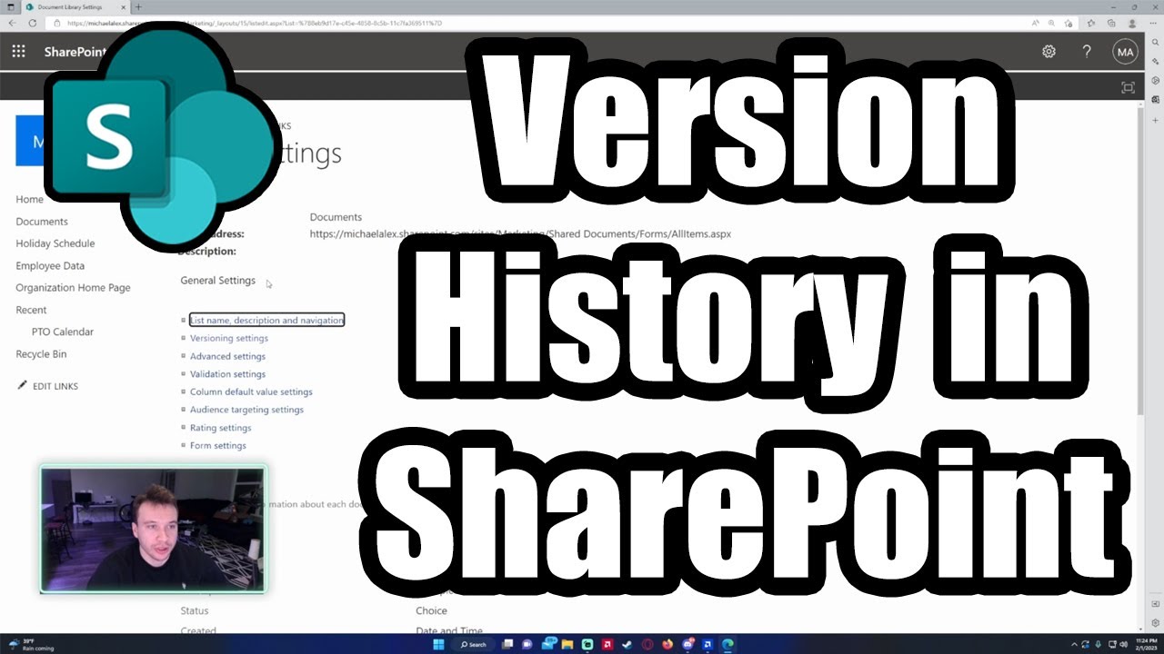 Как использовать историю версий в библиотеках документов SharePoint | Учебное пособие 2023 г.