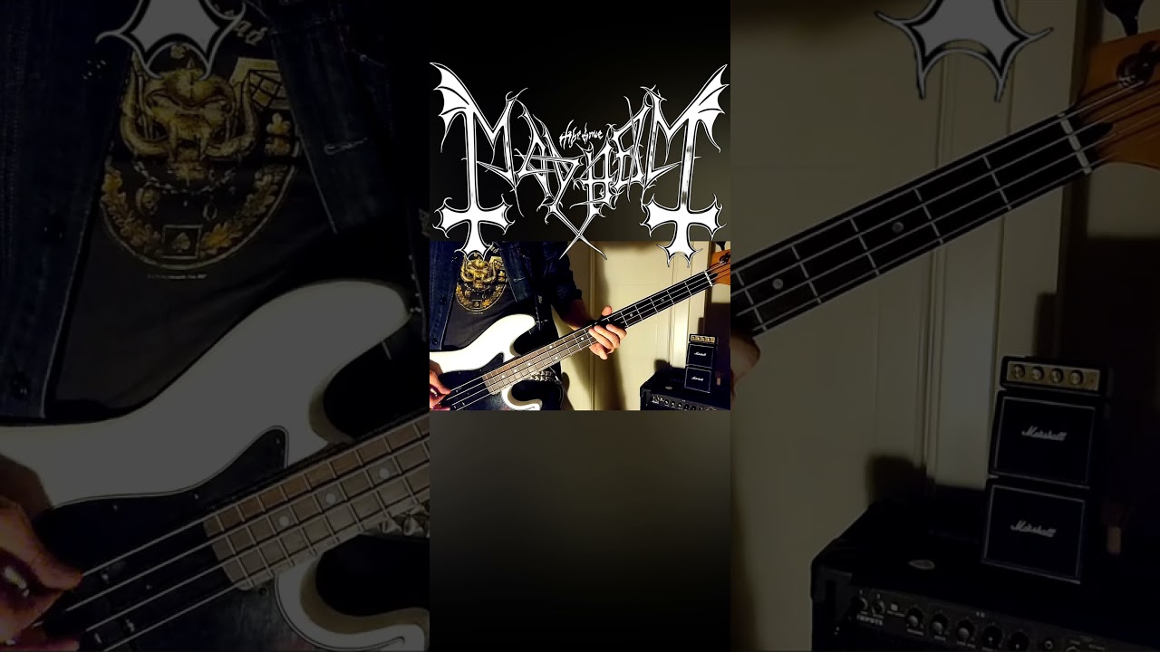 Mayhem - Freezing Moon (Dead on vocals) - Bass Cover + Lyrics 4K