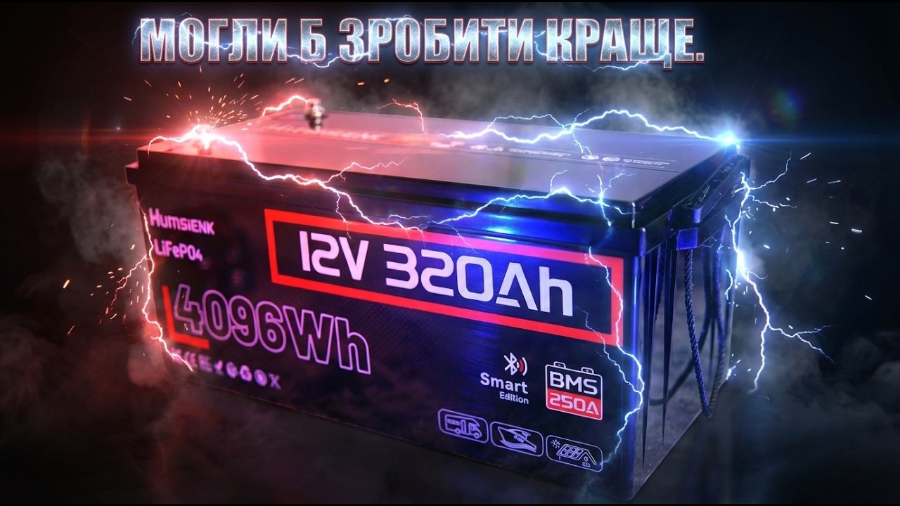 HUMSIENK 12V 320Ah - огляд з розбиранням LiFePO4 акумулятора для 12В систем.