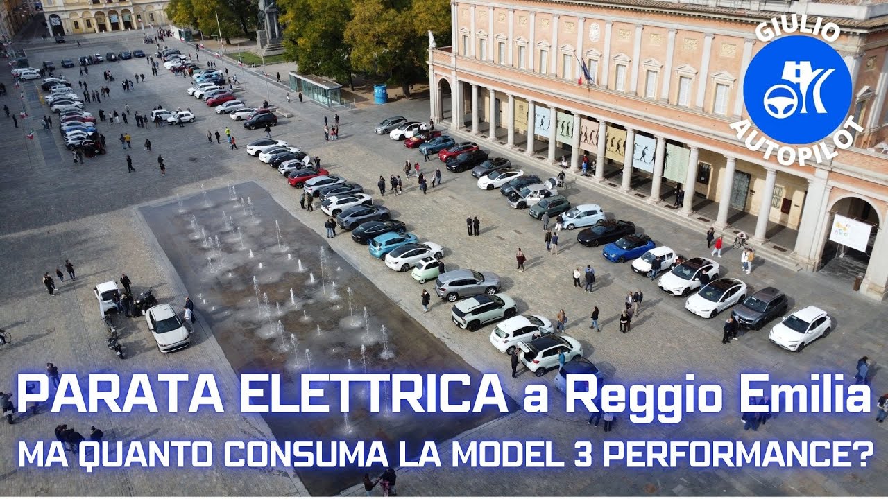 Ma quanto consuma la TESLA Model 3 Performance? Vado alla Parata Elettrica Reggio Emilia 2025