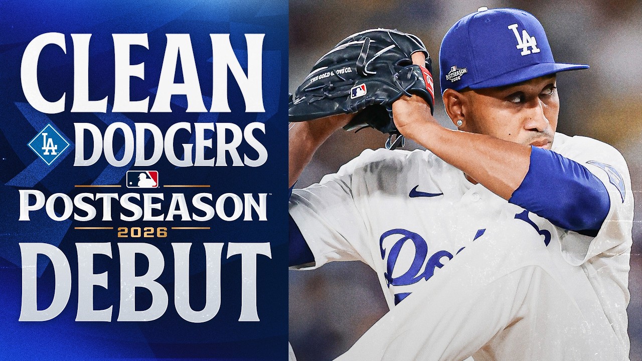FULL INNING: Edwin D&iacute;az pitches a scoreless inning in his Dodgers Postseason debut! 🎺 MLB Highlights