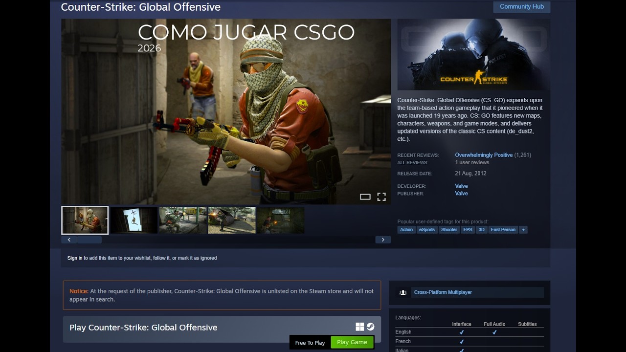 COMO JUGAR AL CSGO EN 2026