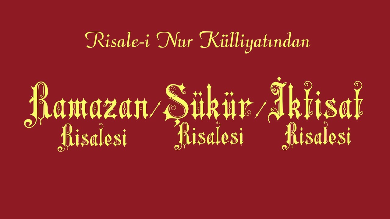 Ramazan/Şükür/İktisad (Hatırlayalım!)