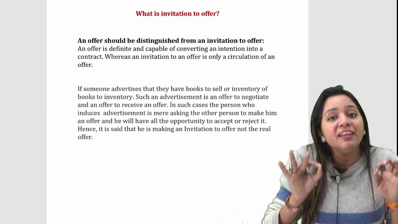 Topic 4 | What is an Invitation to Offer? | Indian Contract Act, 1872 | Fast Track by Mehak Aggarwal