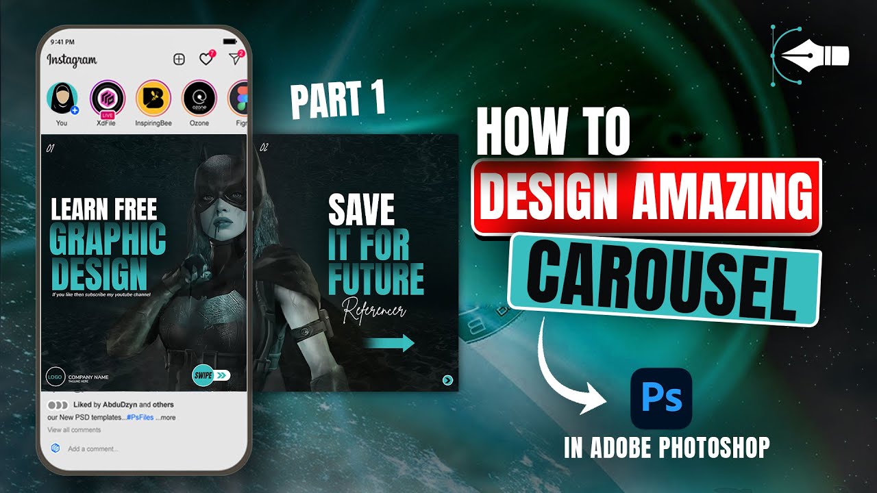 How to Design an Amazing Carousel in Photoshop || Instagram and LinkedIn carousel || easy Tutorial