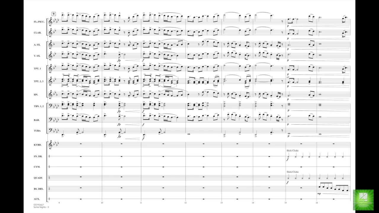 Some Nights arranged by Michael Brown