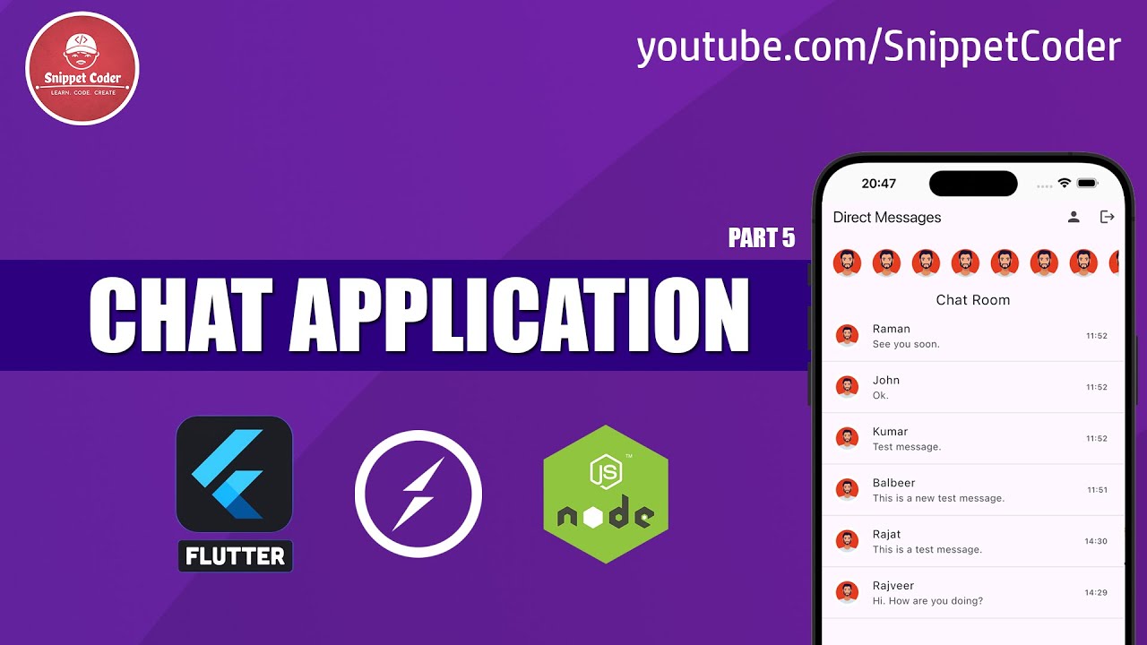Chat App with Flutter, NodeJs, Socket.io - Clean Architecture 2025 - EP 05