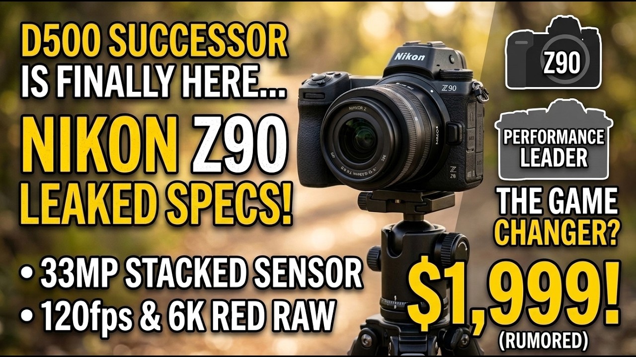 DON'T Buy A Full Frame Camera Yet! Nikon Z90 Leaks (33MP Stacked Sensor & RED RAW)