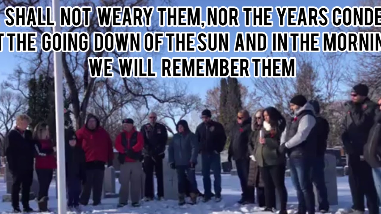Remembrance day Winnipeg Manitoba
