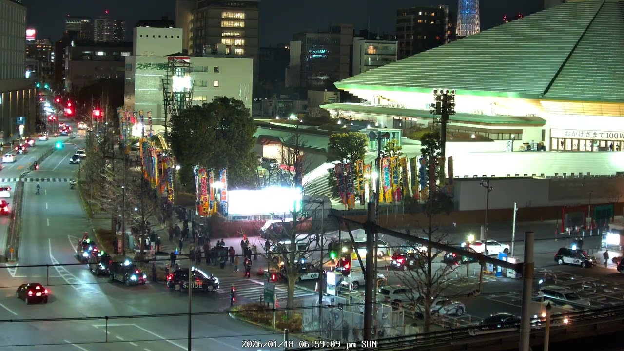 Tokyo Ryogoku 4K | Sumo Town City View | Traditional Japan | Archive 2026-01-18