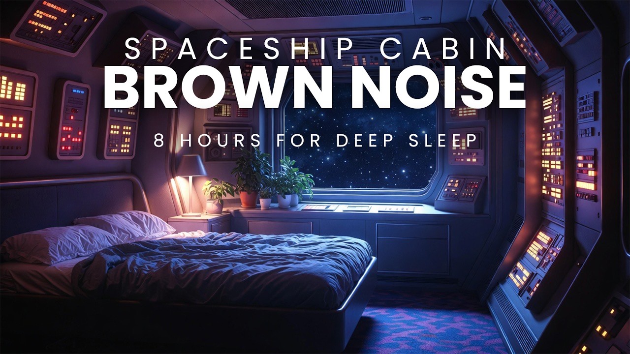 Spaceship Cabin Brown Noise 🌌 | 8-Hour Deep Sleep Relaxation Loop