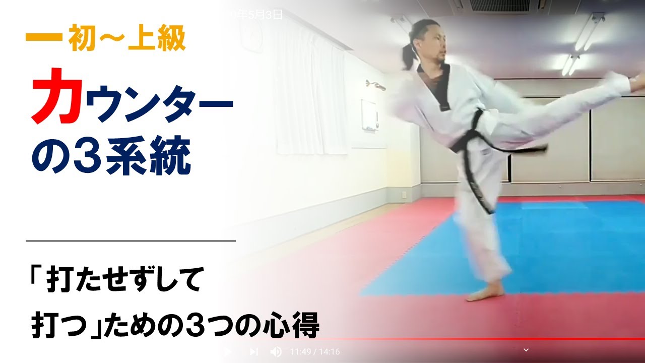 【テコンドーテクニック】カウンターの３系統「打たせずして打つ」極意