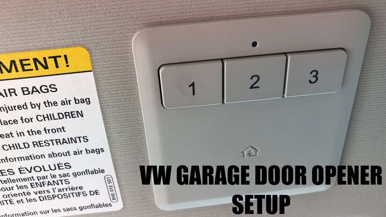 How to Setup VW Garage Door Opener