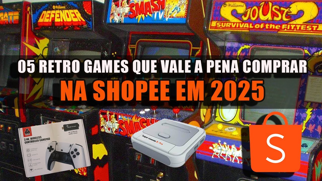 05 opções de RETRO GAMES que estão valendo a pena comprar na SHOPEE em 2025
