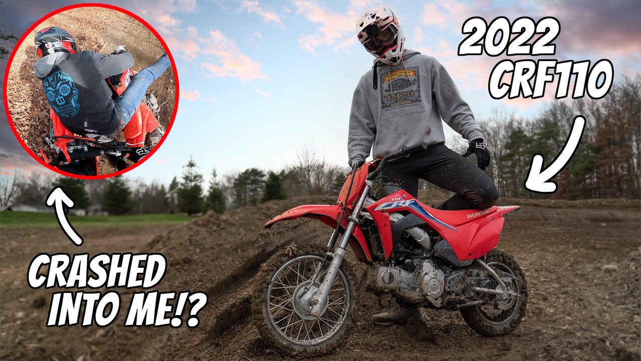 ПЕРВАЯ ПОЕЗДКА CRF110 2022 ГОДА | ЧУТЬ НЕ СБИЛ ЕГО!