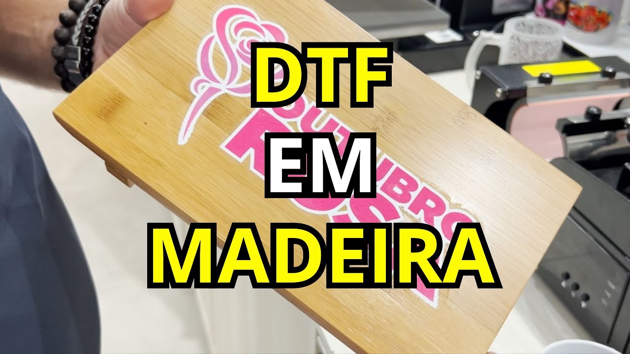 APLICAÇÃO DE DTF TEXTIL EM MADEIRA