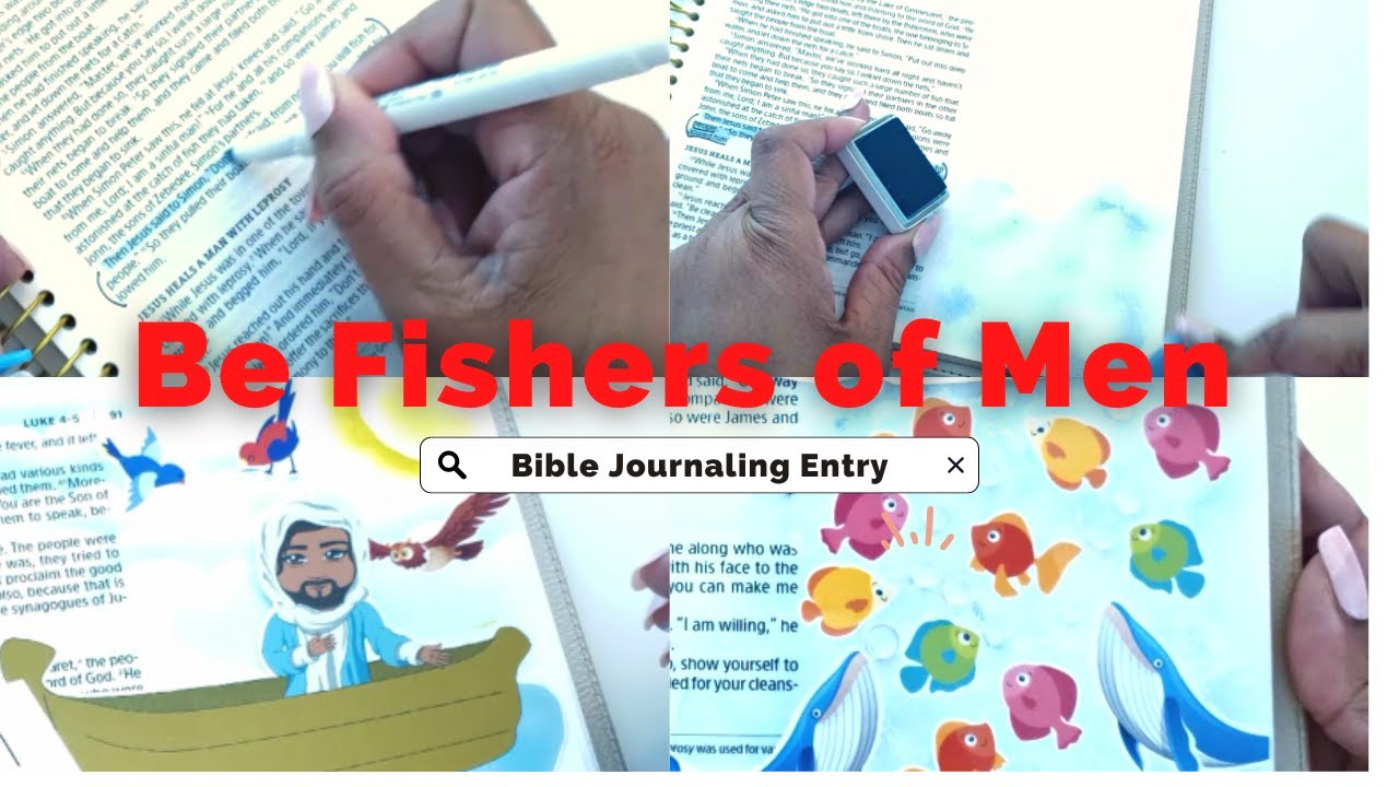Fishers of Men Luke 5:1-11 | BIBLE JOURNALING | #illustratedfaith #biblejournaling #thefaithbasedbox