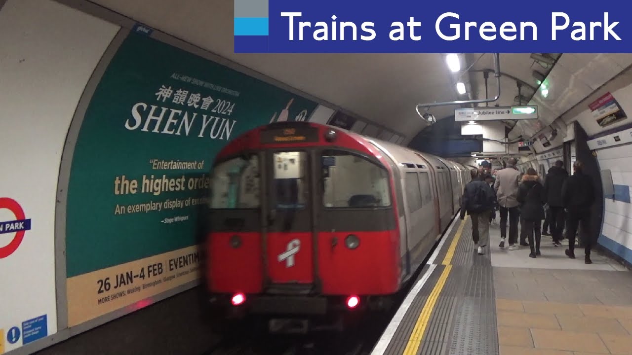London Underground Piccadilly, Victoria And Jubilee Line Trains At Green Park