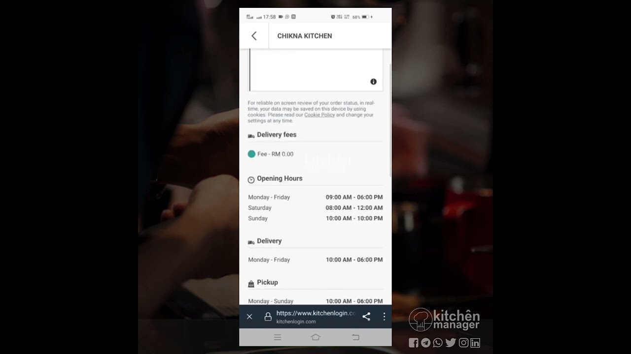 create FREE Online Ordering Menu at Kitchen Manager platform