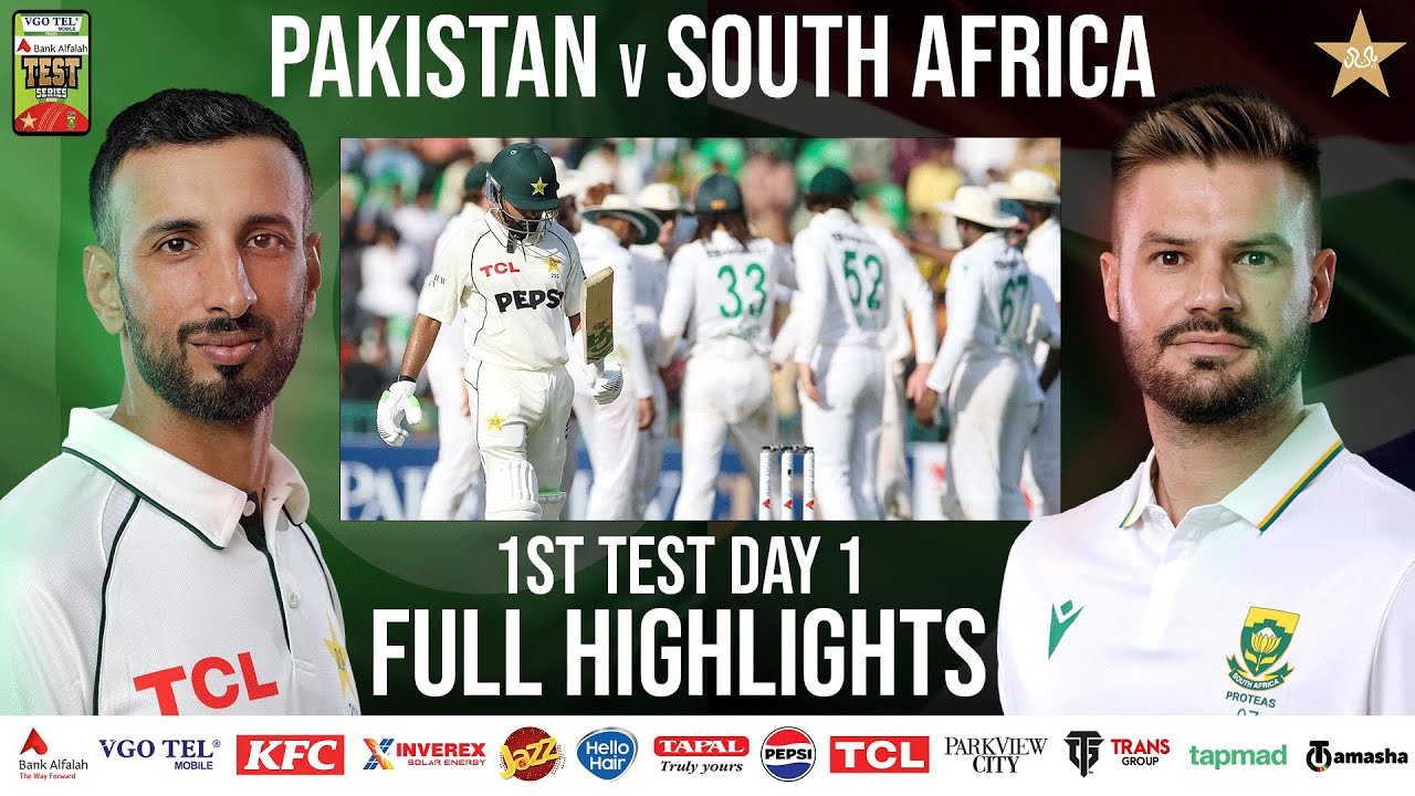 Full Highlights | Pakistan vs South Africa Test Series 2025 | 1st Test Day 1 | PCB | M2R1U