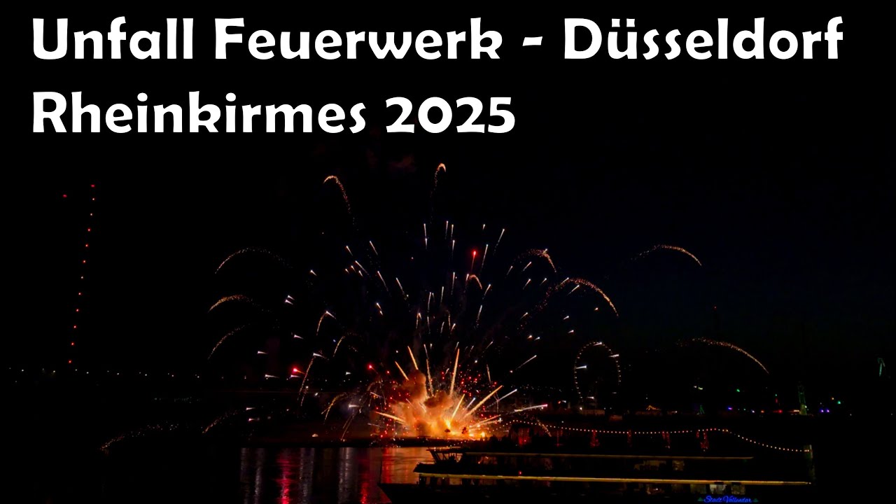 🇩🇪 Unfall auf der Rheinkirmes – Feuerwerk explodiert am Boden | Rheinkirmes Düsseldorf 2025
