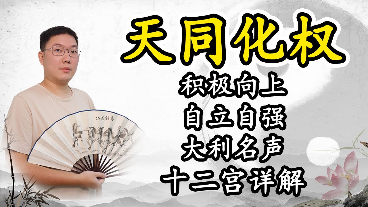 天同化权，积极向上，自立自强，大利名声，十二宫详解